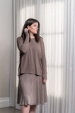 Oversized Taupe T-Shirt For Women