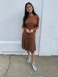 "Uptown" Toffee Knit Skirt