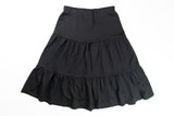 "Market" Black Ruffle Tiered Skirt