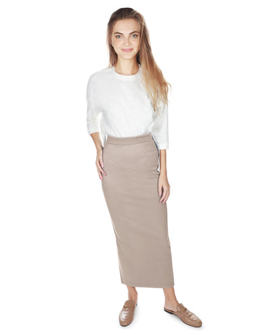 Latte Maxi Skirt For Women