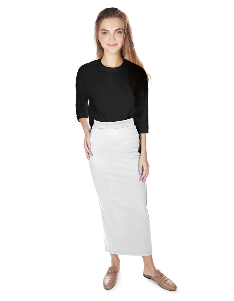 White maxi pencil skirt Clearance