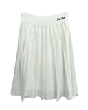 "Varsity" Winter White Pleated Skirt